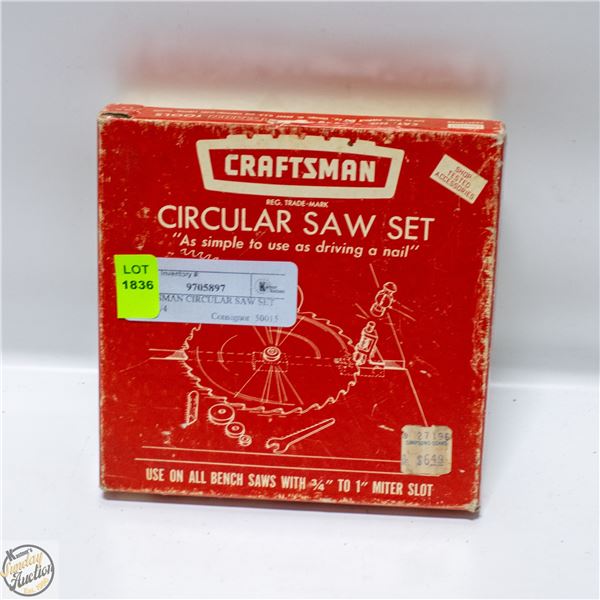 CRAFTSMAN CIRCULAR SAW SET CAT 9-3/4