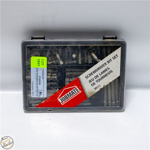 JOBMATE SCREWDRIVER BIT SET IN CASE
