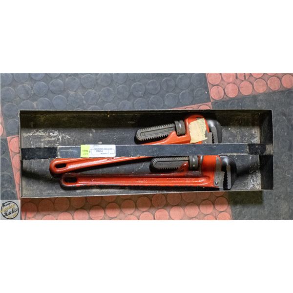 2 RIGID PIPE WRENCHES