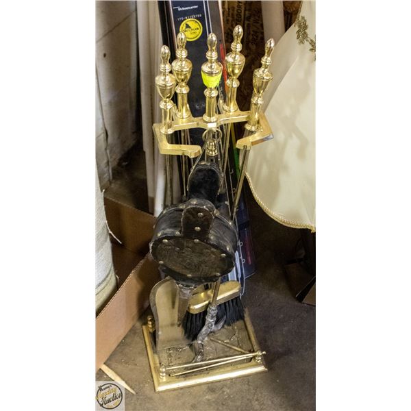 5PC FIRE PLACE TOOLS SET W/STAND