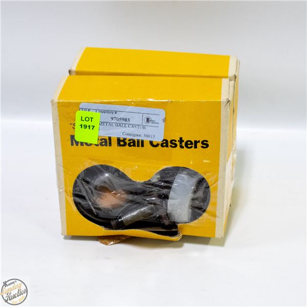 LOT OF METAL BALL CASTOR WHEELS