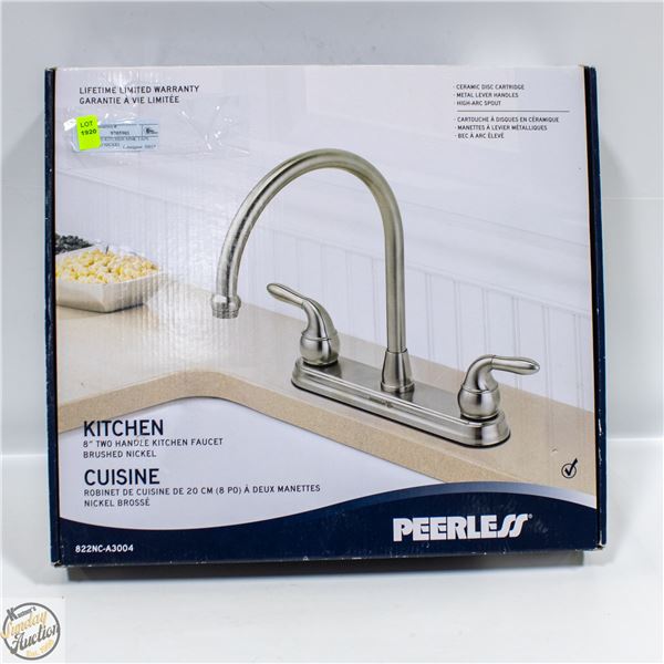 PEERLESS KITCHEN SINK TAPS BRUSHED NICKEL