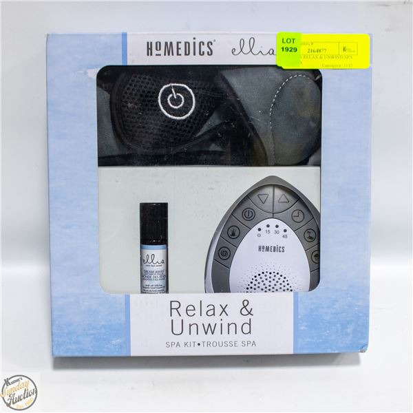 HOMEDICS RELAX & UNWIND SPA KIT IN BOX