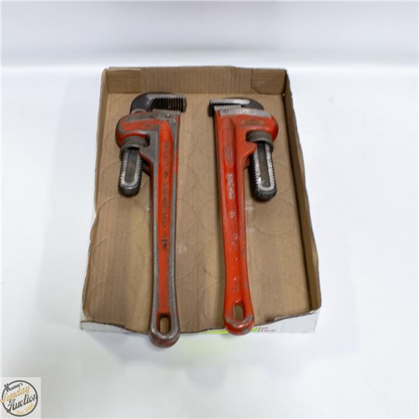 2 RIGID PIPE WRENCHES