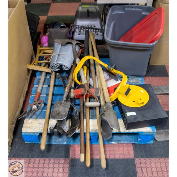 LOT OF VARIOUS GARAGE TOOLS