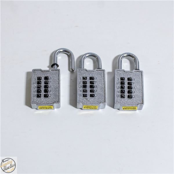 3 X COMBINATION LOCKS