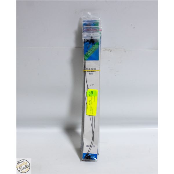 12 X PKS OF 3 12 INCH WIRE LEADERS