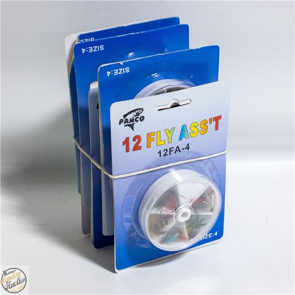 10 X 12 PACKS OF SIZE 4 FISHING FLYS