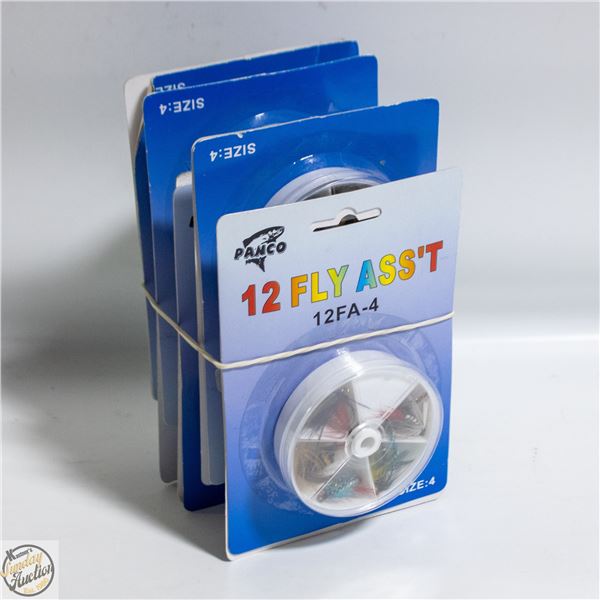 10 X 12 PACKS OF SIZE 6 FISHING FLYS