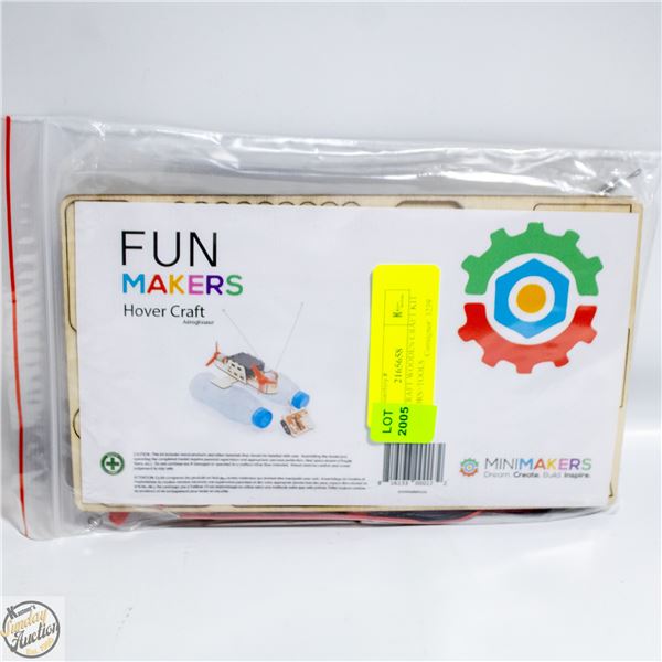 HOVERCRAFT WOODEN CRAFT KIT W/MOTORS+TOOLS