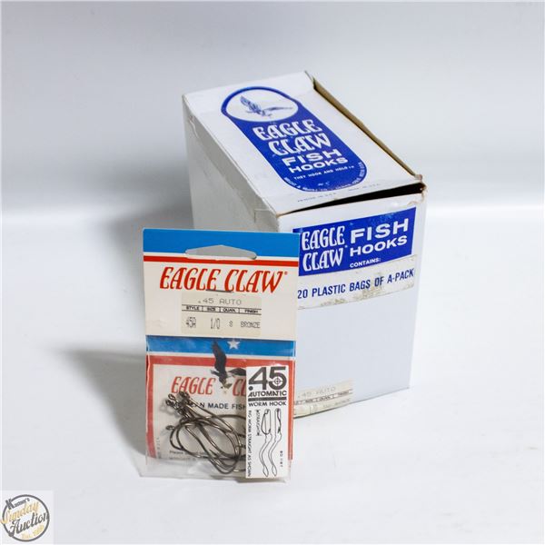 CASE OF EAGLE CLAW FISHING HOOKS