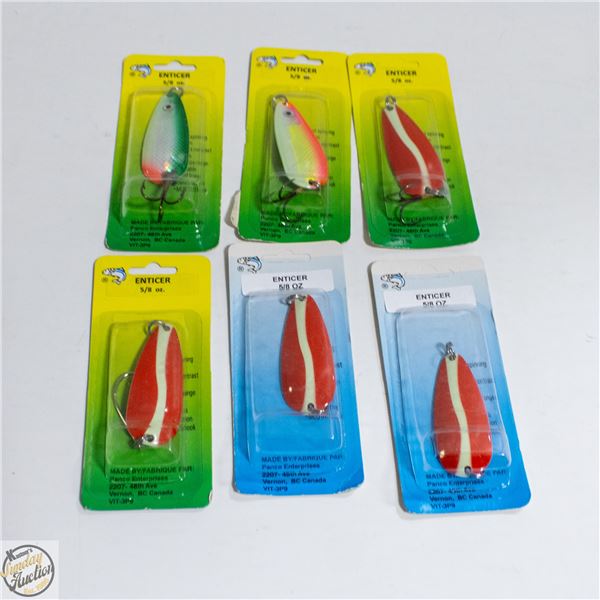 6 X FISHING ENTICERS