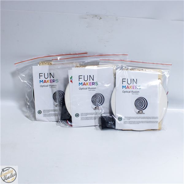 3XFUN MAKERS OPTICAL ILLUSIONS W/MOTOR+TOOLS