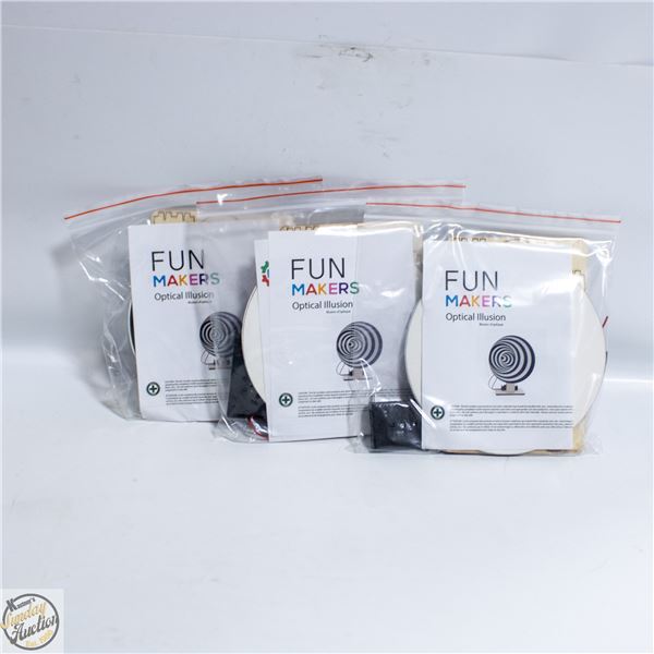 3XFUN MAKERS OPTICAL ILLUSIONS W/MOTOR+TOOLS