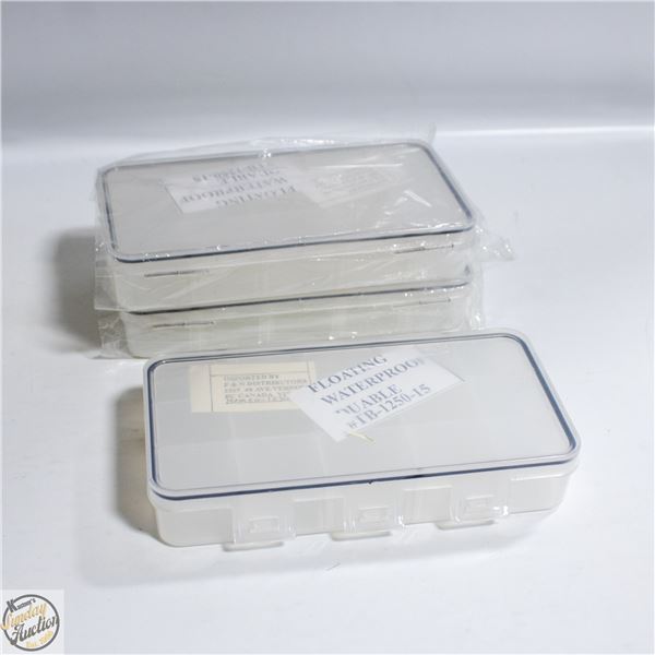 3 X FLOATING WATERPROOF FISHING TACKLE BOXES