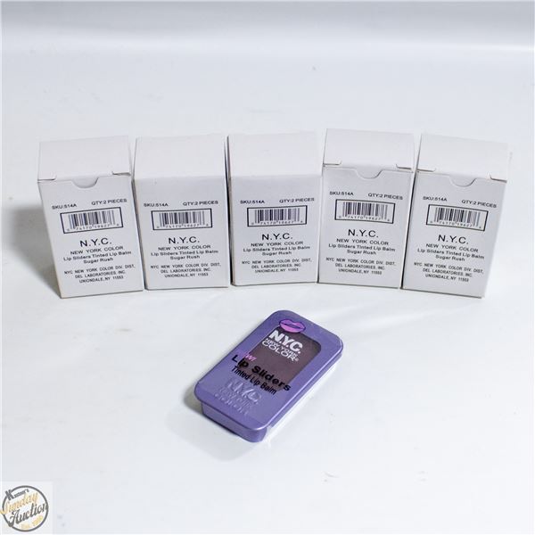 10 X NEW YORK LIP SLIDERS LIGHTLY TINTED LIP BALMS