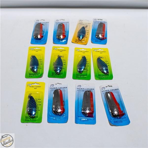 12 X SALMON OR PIKE FISHING LURES