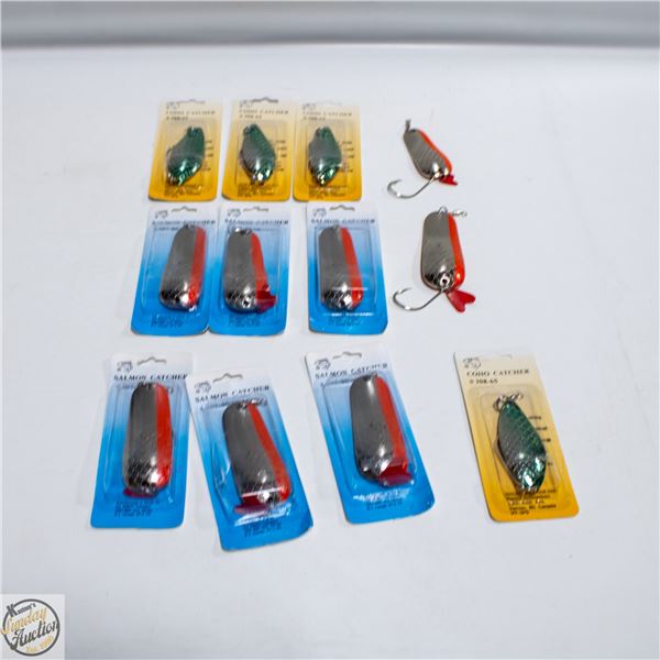 12 X SALMON OR PIKE FISHING LURES