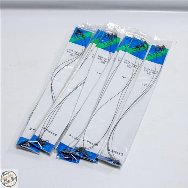 12 X PKS OF 3 12 INCH WIRE LEADERS