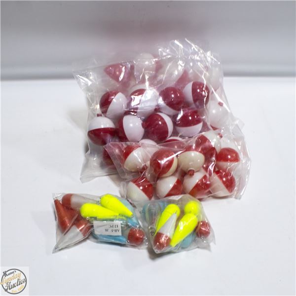 FLAT OF FISHING BOBBERS