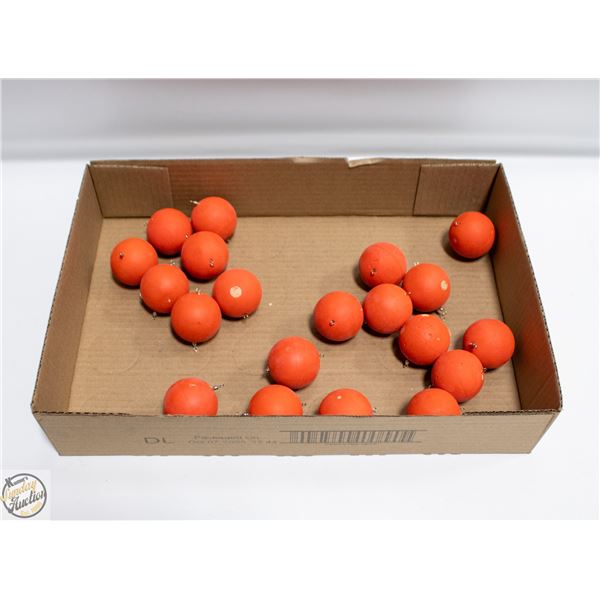 20 X RED RUBBER FISHING BOBBERS