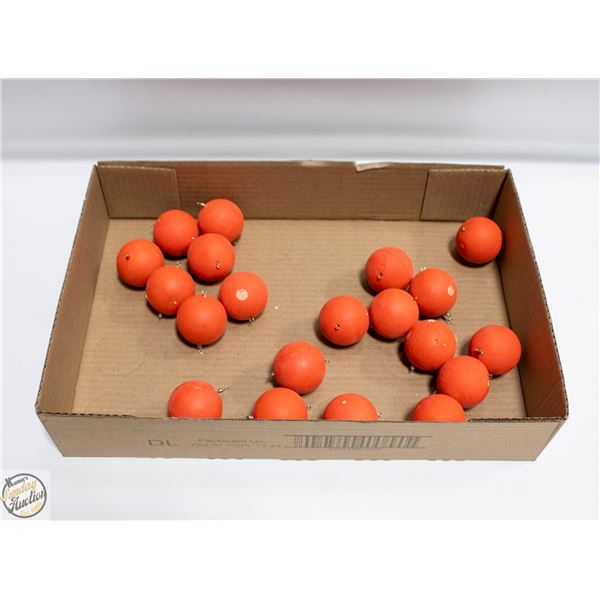 20 X RED RUBBER FISHING BOBBERS