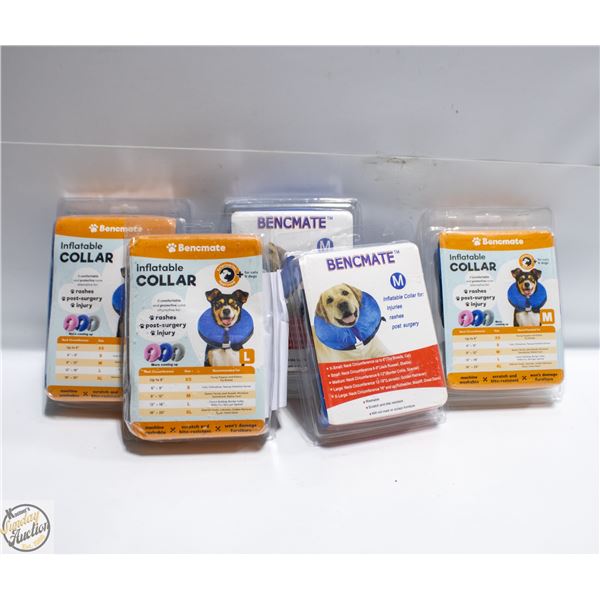 5 INFLATABLE PET POST SURGERIES COLLARS M+L