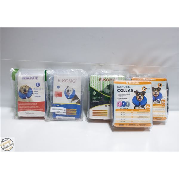 5 INFLATABLE PET POST SURGERIES COLLARS L+XL