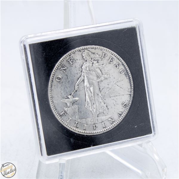 1908 PHILIPINES 80% SILVER PESO-20 GRAMS