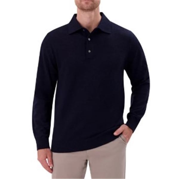 NEW MODERN ENGLISH 100% MERINO WOOL POLO SWEATER