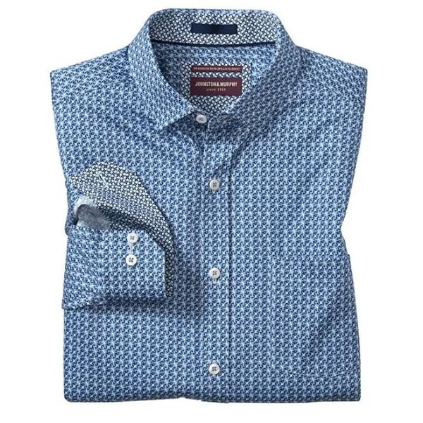 NEW JOHNSTON & MURPHY DIAMOND SWIRL PRINT SZ SM