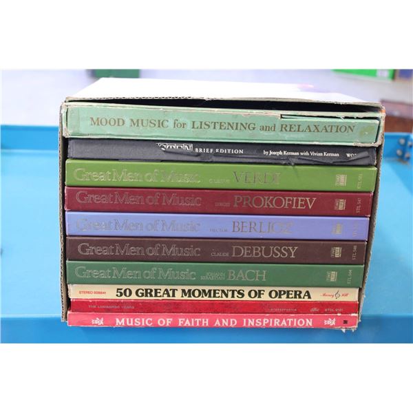 Group lot containing a variety of music-related hardcover books 