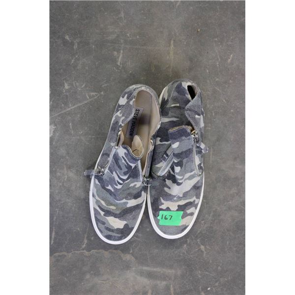 Steve Madden Caliber slip-on sneakers in a camouflage pattern. 