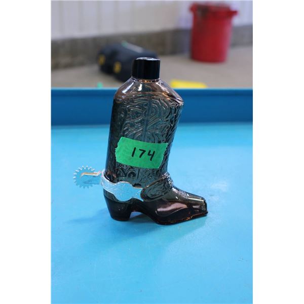 Avon Boot-Shaped Collectible Bottle With Decorative Spur