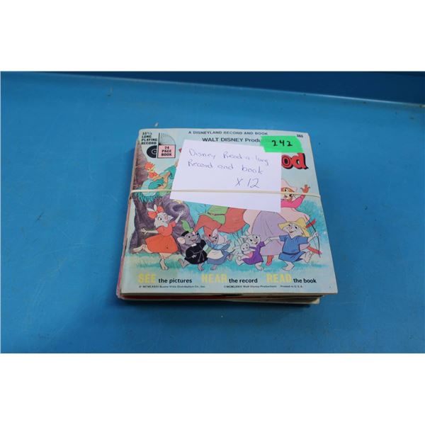12 Disney Read-Along Records and Books
