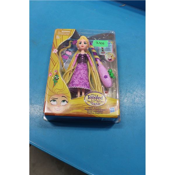 Disney Tangled The Series Styling Rapunzel Doll in packaging. Includes a doll with extended hair, a 