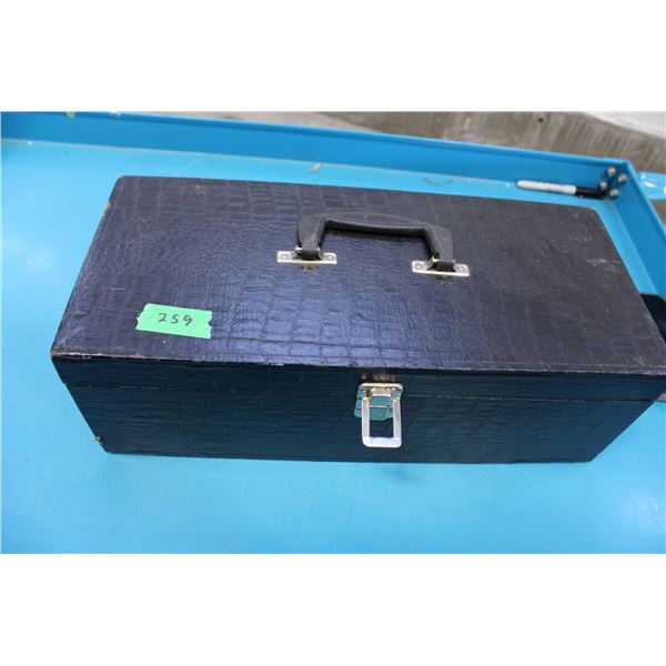 Black Carrying Case With Assorted 8-Track Tapes