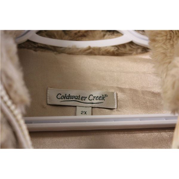 Coldwater Creek women's faux fur vest in size 2X. 