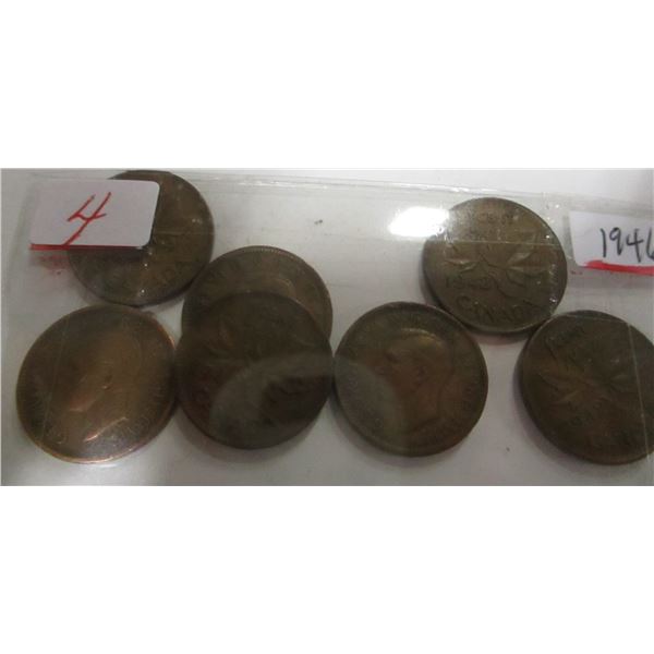 LOT OF 1946 CANDA KING GEROGE VI PENNIES