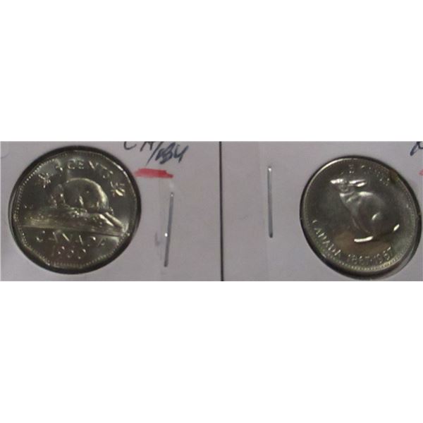 1960 - 12 SIDED CH/BU, 1967 CENTENNIAL CANADA NICKEL SET