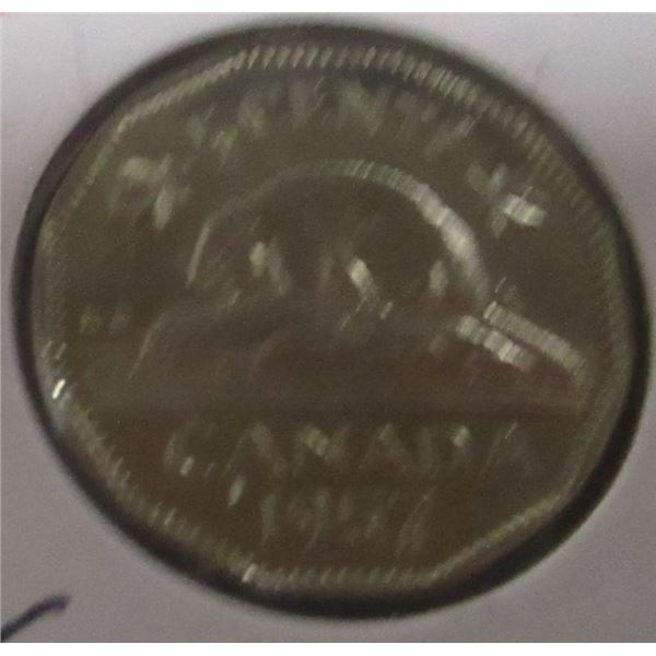 1957 PROOF CAMEO CANADA NICKEL