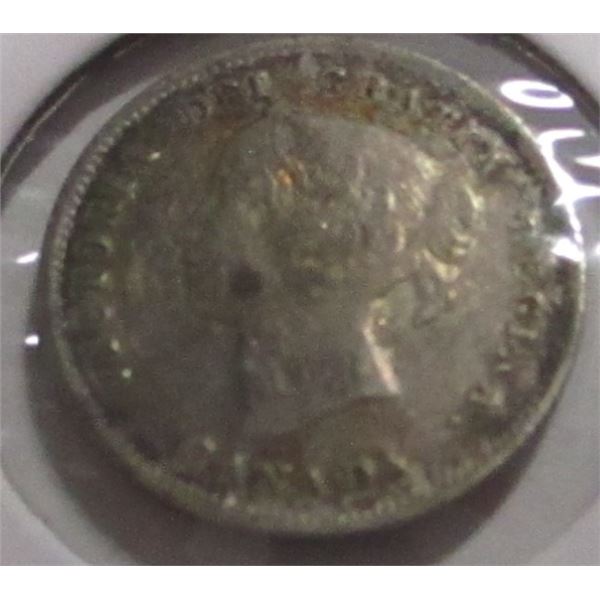 1899 CANADA VICTORIAN SILVER FIVE CENT