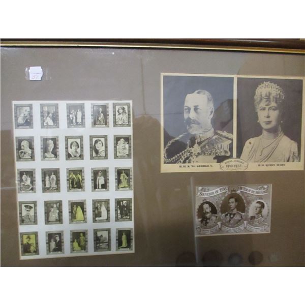 FRAMED COIN & STAMP SET "KING GEORGE & QUEEN MARY"