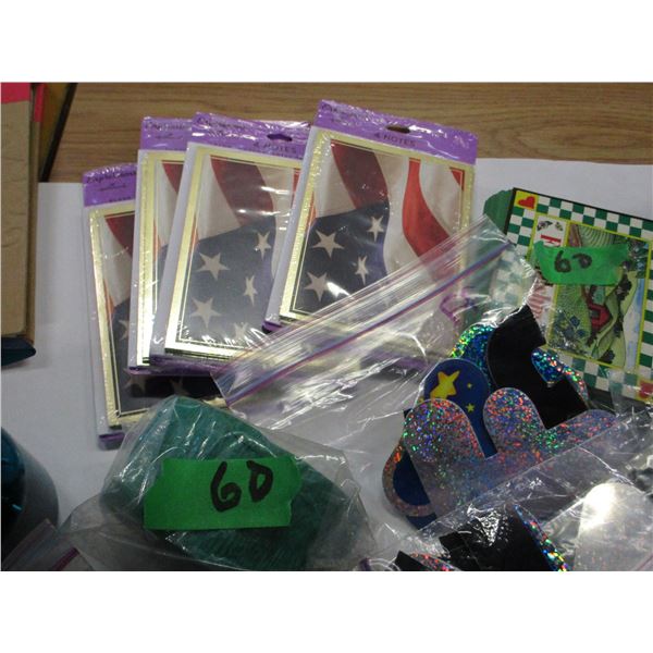 BOX C/W ASSORTED CRAFT ITEMS, CARDS, ETC