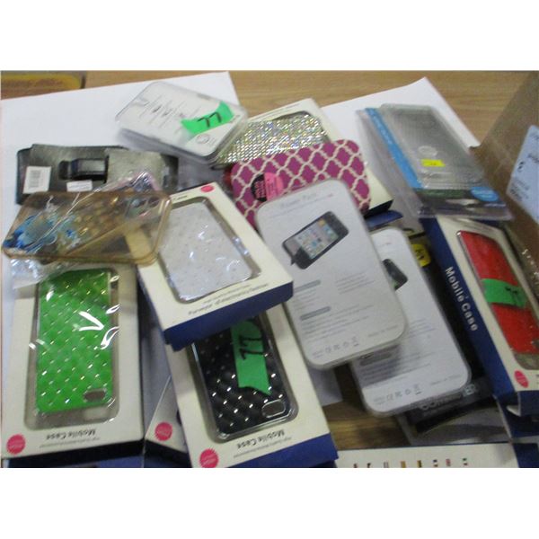 BOX C/W ASSORTED PHONE CASES