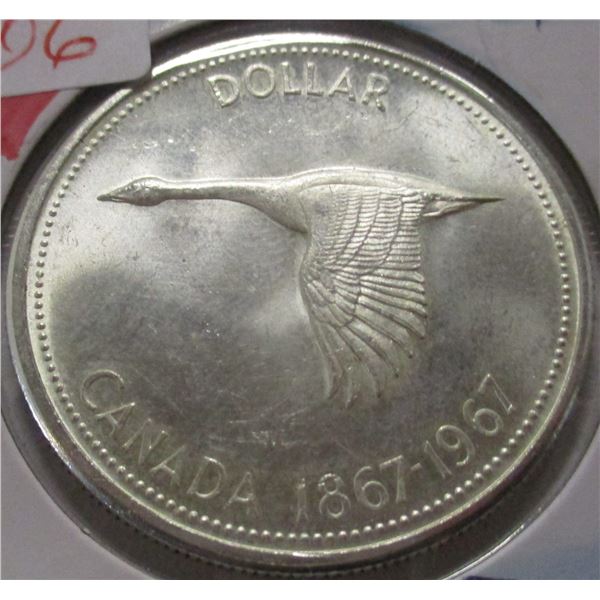 1967 CANADA GOOSE SILVER DOLLAR