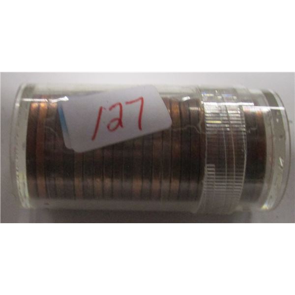 1964 PARTIAL ROLL AU LAST OF CANADA PENNIES