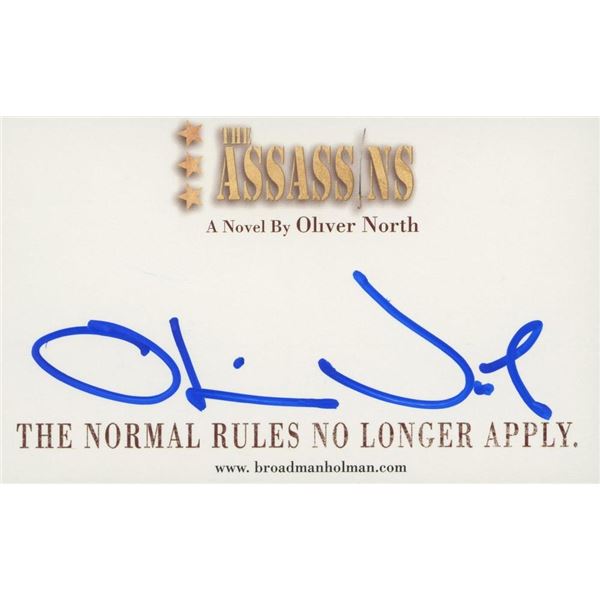 Iran Contra Affair Oliver North signature cut
