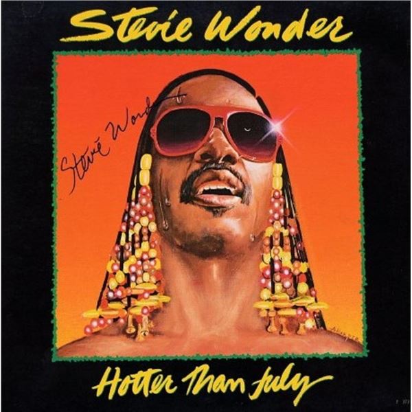 Stevie Wonder signed "Hotter Than July" album