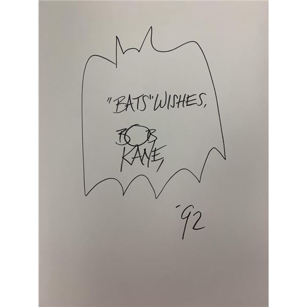 Bob Kane Batman hand drawn signed sketch